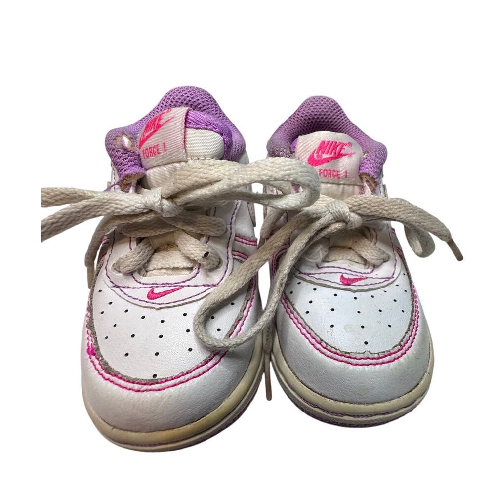 Nike Force 1 Low Toddler Size 5C White Pink Purple Sneakers DC9671-110